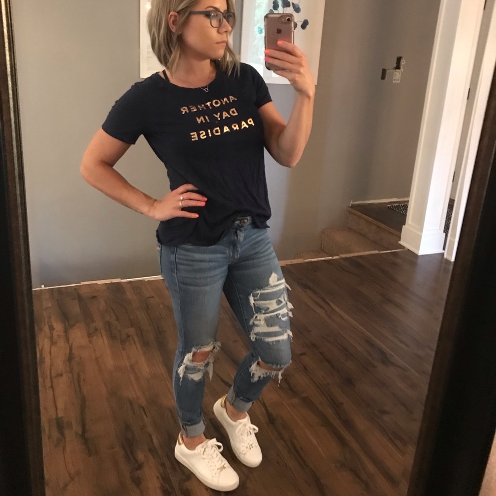 Old Navy “Paradise” Navy Tee